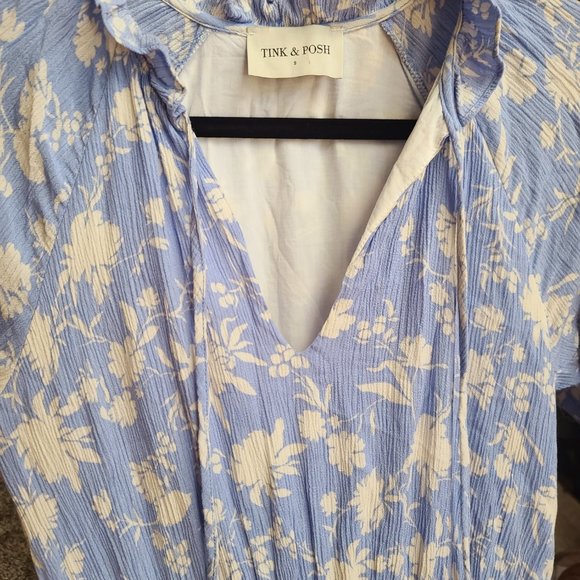 NWOT Beautiful Tink & Posh CHARLIZE FLORAL PRINT LONG SLEEVE MAXI DRESS - Picture 4 of 7